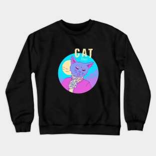 CAT BOY, Band Merchandise, Skate Design, Cat design Crewneck Sweatshirt